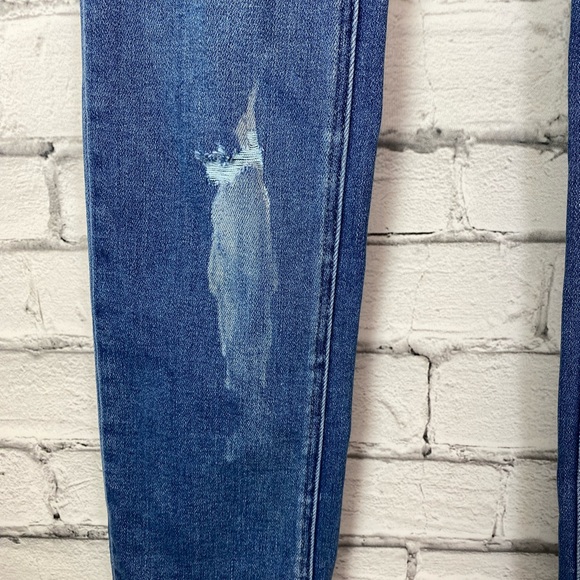 Vervet Blue Jeans By Flying Monkey High Rise Slim Jeans Distressed Size 25 NWOT - Picture 5 of 10